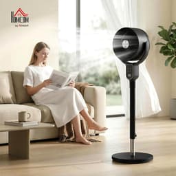 Staande Ventilator - Vloerventilator Luchtcirculator - Kamers Koelen - Stil 20dB Aromatherapie - 83-107 cm Hoogte - Zwart — thumbnail 4