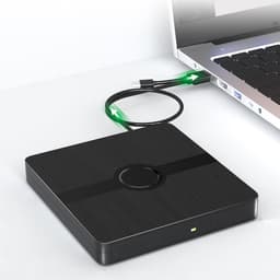 Externe dvd-brander en -lezer met USB 3.0- en USB-C-interface; dvd-speler geschikt voor laptops en desktops. — thumbnail 3