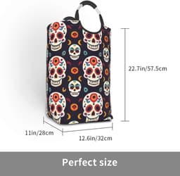 Wasmand - Vuilniszak Kledingmand - Wasgoed Opbergen - Waterdicht Oxford Doek - 50 Liter - Zwart — thumbnail 3
