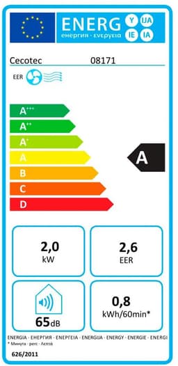 Cecotec 08171 mobiele airconditioner 65 dB 792 W Wit — thumbnail 4