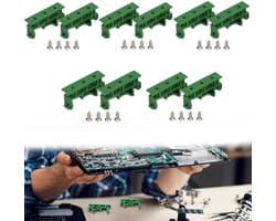 Bevestigingsbeugels voor DIN Rail, Geschikt voor Printplaten en Elektronische Schakelaars, Set van 10 Stuks