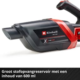 Einhell Accu Kruimelzuiger TE-HV 18/06 Li Solo - Power X-Change - 18 V/Li-Ion - 72 mbar - 0,6 L - Incl. 5 accessoires - Excl. accu en lader — thumbnail 4