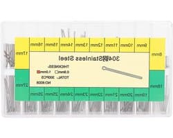 Split Pen voor Horlogebanden - Assortiment van 1mm, Veerstangen en Splitbroches voor Horlogeherstel - RVS Vervangingen van 8-27mm