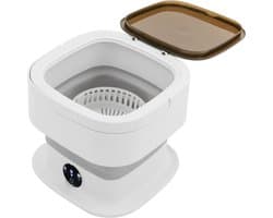 Quvo® Camping Wasmachine - Mini Wasmachine - Wasmachines - 10L - met Centrifuge - Wit - 30cm x 30cm x 28cm