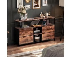 TV-kast met laden - Tv-meubel Hout - Opbergen Woonkamer - Tijgerhuid Patroon - 108 cm - Kleurrijk