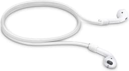kwmobile riem geschikt voor Apple Airpods 1 / 2 / Pro / 3 hoofdtelefoon - hoofdtelefoonhouder band riem in wit — thumbnail 1