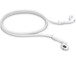 kwmobile riem geschikt voor Apple Airpods 1 / 2 / Pro / 3 hoofdtelefoon - hoofdtelefoonhouder band riem in wit