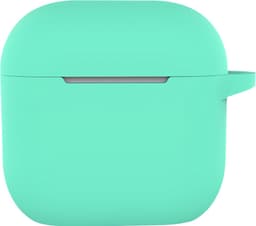 Hoesje - Geschikt voor Apple AirPods 4 - met Clip - Siliconen Hoes - Silicone Case Cover - Turquoise — thumbnail 1