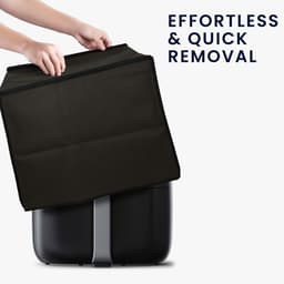 kwmobile heteluchtfriteuse beschermhoes geschikt voor Philips Essential Airfryer XXL - Kunststof hoes voor friteuse in donkergrijs — thumbnail 4