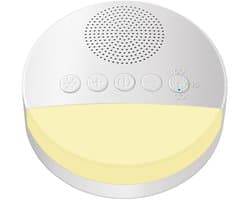 Slaaphulpmiddel met witte ruis, ingebouwde rustgevende natuurlijke geluiden en geheugenfunctie; draagbaar slaaphulpmiddel; slaaptimer.