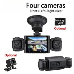 Dashcam met dubbele camera | 1080p camera aan de voorzijde & 480p ingebouwde camera, infrarood nachtzicht, 5,08 cm IPS-scherm, groothoeklens, dubbele lens, universeel ontwerp. — thumbnail 1