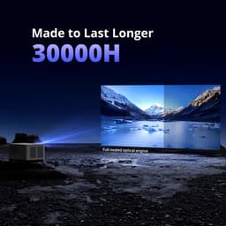 ETOE Whale Pro Projector, Android TV 11.0, 1500 ANSI, 1080P Native 4K Decoding, Auto Focus/Keystone, Dual Band WiFi, Dolby Audio, Home Theater​ — thumbnail 3