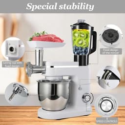 Keukenmachine - Keukenapparaat - Bakken en Mixen - 3-in-1 Multifunctioneel - 8L Kom — thumbnail 3