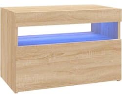 TV-Meubel met LED Verlichting Sonoma Eiken 60x35x40 cm - Stijlvolle Kast voor Multimedia