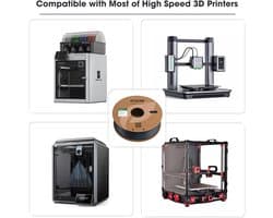 ABS+ Hoge Snelheid 3D Printer Filament 1.75mm - +/- 0.03mm Nauwkeurigheid - 1kg Grijs