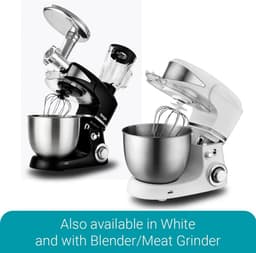 Standmixer 5 Liter Roestvrij Staal 1000W met 4 Accessoires en Receptenboek - Zwart — thumbnail 5