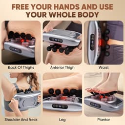 Elektrisch Massagepistool – 12 massagekoppen, stille werking, 9 intensiteitsstanden, HD-scherm, 10-minuten timer, rug, nek en benen — thumbnail 5