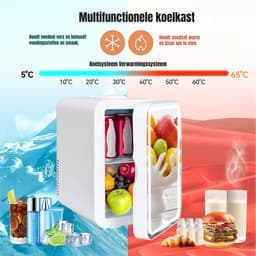SVN® Skincare Fridge - Mini Koelkast 8 Liter – Met Spiegel en Verlichting - Mini Fridge - Wit - ‎20cm x 26cm x 30cm — thumbnail 8