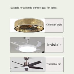 Ventilator Afstandsbediening - Plafond Ventilator Bediening - Snel Instellen - 6 Snelheden - Zwart Wit — thumbnail 3