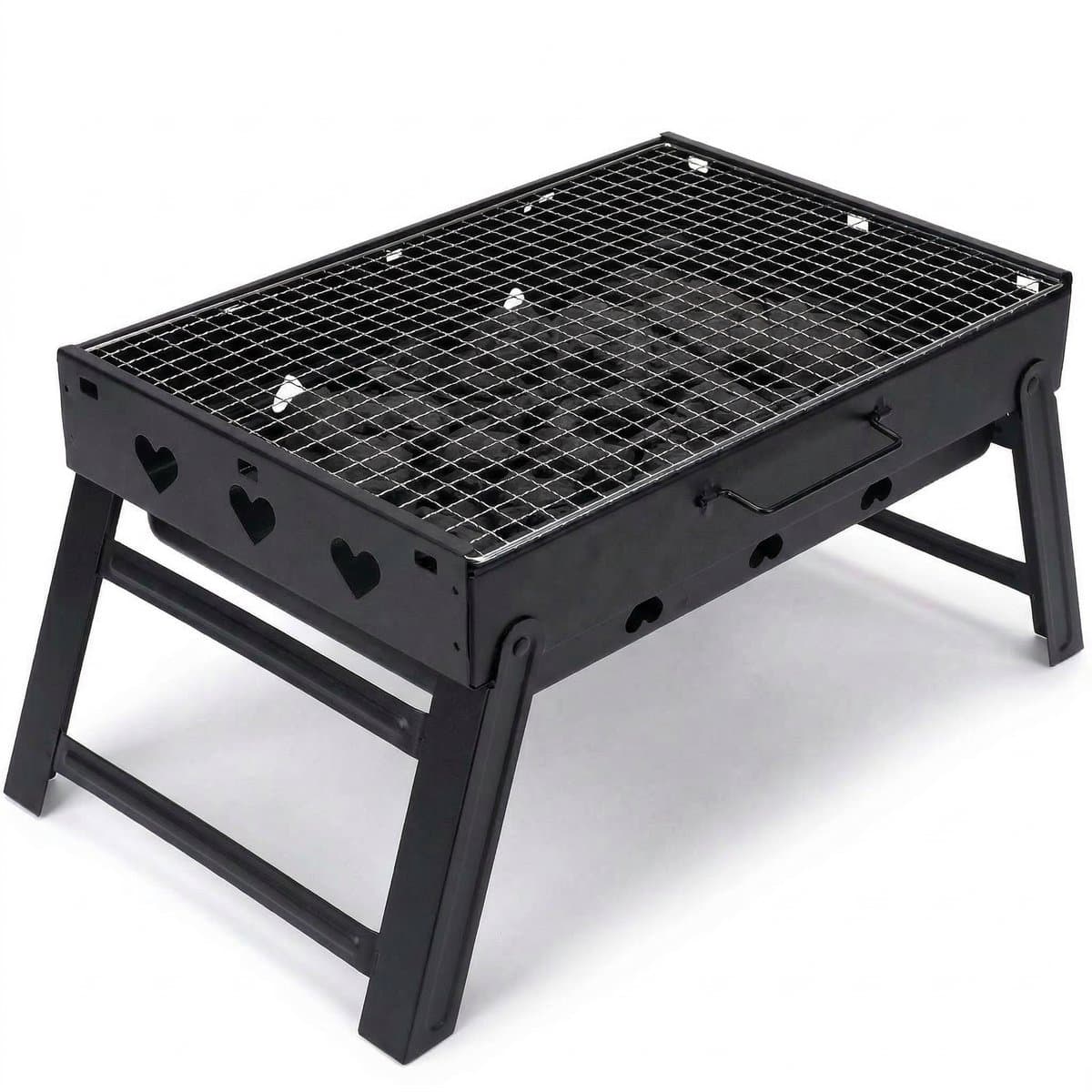 Lomera Opvouwbare BBQ - Draagbare BBQ - Houtskool BBQ - Camping BBQ - Tafel BBQ - Mini BBQ - Reis BBQ - Reisgrill - Koffer BBQ - Festival BBQ — afbeelding 1