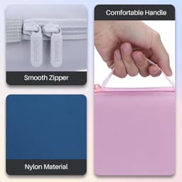 Harde Hoes - Hoofdtelefoon Case - Veilige Opslag - Waterbestendig Materiaal - 23.9 x 22.1 x 6.1 cm - Roze — thumbnail 3