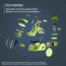 Stofzuiger zonder zak - Krachtige reiniger - Efficiënt schoonmaken - Stil en energiezuinig - 25L capaciteit - Zwart en grijs — thumbnail 3