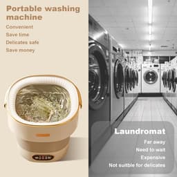 Mini Wasmachine met Centrifuge - Voor Kleine Wasgoed - Meerdere Programma's - Appartement — thumbnail 5