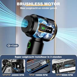 Draadloze handstofzuiger 4-in-1 met LCD-scherm en krachtige zuiging — thumbnail 4