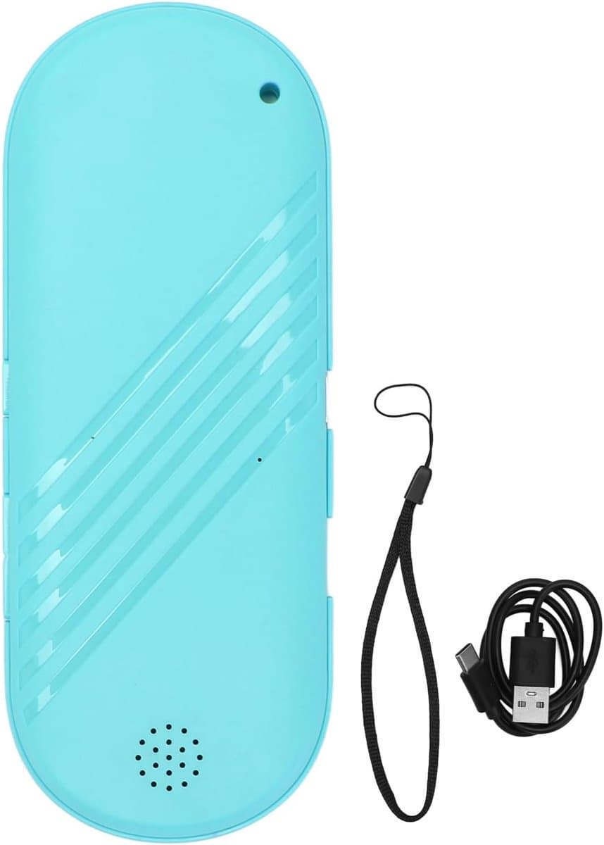 Slaapsprekers - Onderkussen Bluetooth Speaker - Botgeleiding - Ultra Dun - met volumeregeling en timerfunctie - witte ruis voor ontspanning - Blauw - 13.2x5.2cm — afbeelding 1