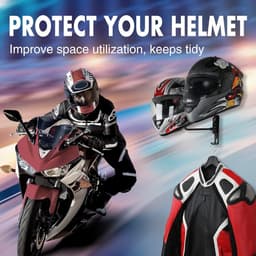 Wandhouder voor Motorhelm en Hoed - Stevige Metalen Ophanging — thumbnail 2