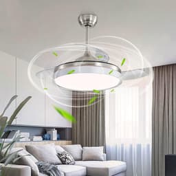 Stijlvolle Plafondventilator met 3 Kleuren LED Verlichting en Afstandsbediening – Stil & Energiezuinig — thumbnail 3
