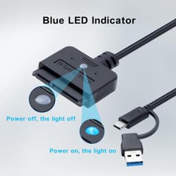 SATA naar USB Kabel - Externe Harde Schijf Adapter - Data Overzetten - Snelle Verbinding - 100 cm Lengte — thumbnail 2