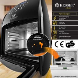 9-in-1 Heteluchtfriteuse met Draai- en Droogfunctie, Krachtig 1800 Watt — thumbnail 5