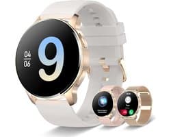 HD Smartwatch voor Dames met Spraakassistent, 20 Sportmodi en Uitgebreide Gezondheidsmonitoring