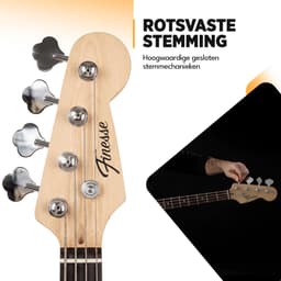 Finesse Elektrische Basgitaar met Versterker - Starterset - Volwassenen - Kind - Sunburst — thumbnail 4
