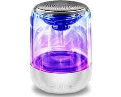 longziming -Draagbare Bluetooth Speaker met LED Verlichting – Bluetooth 5.0 Mini Speaker met 360° Stereo Geluid, TWS Koppeling en 8 Uur Batterij – Voor Binnen en Buiten