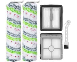 2 Rollenborstels voor Huisdieren + 2 HEPA Filters + 1 Reinigingsgereedschap Geschikt voor Bissell Crosswave X7 plus Cordless Pet (2955N/3479N)