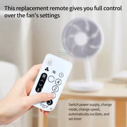 Tafelventilator afstandsbediening vervanging voor stille en draagbare ventilator — thumbnail 4