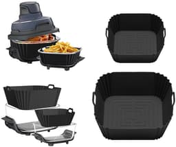Geschikt voor NINJA Crispi FN101GY Airfryer siliconen bakplaat siliconen bakplaat airfryer accessoires voor airfryer- zwart — thumbnail 2