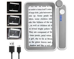 Vergrootglas met LED-verlichting en USB-C-oplading voor lezen en hobby's