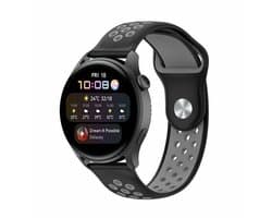 By Qubix - Geschikt voor Garmin bandje - Geschikt voor Garmin Venu 4 - 45mm - Sport Edition - Zwart + grijs - Smartwatch bandje 22mm