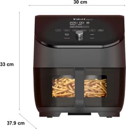 Digitale heteluchtfriteuse, 5,7 liter, 6-in-1 smart-programma's, 1700 W, met kijkvenster, zwart — thumbnail 3
