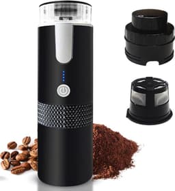 Draagbare elektrische espressomachine voor onderweg - Mini koffiezetapparaat voor camping, reizen en kantoor — thumbnail 1