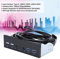 USB 3.0 Hub,PC Front Panel Adapter, with High-definition Audio and a Microphone Port, 2 Ports USB 3.0 + 2 Ports USB 2.0 High-Definition Audio Interface for Computer — thumbnail 4