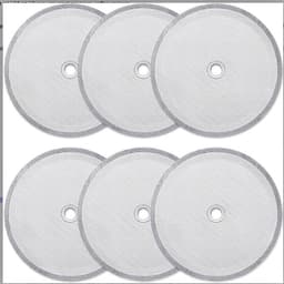 Vervangingsfilters French Press - Herbruikbaar Roestvrijstaal Zeef - Geschikt Voor 1000 Ml Apparaten - 6 Stuks - Koffie- En Theeliefhebbers Zilver — thumbnail 1