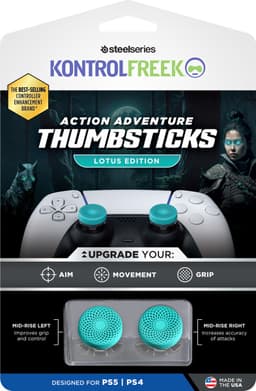 KontrolFreek Action Lotus Thumbsticks - Teal Clear - PS5/PS4 — thumbnail 5