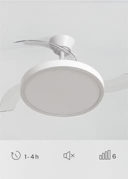 RFWR® Plafondventilator met afstandsbediening, timer en LED-verlichting - 91 cm, 6 snelheden, intrekbare vleugels, zomer-winterfunctie — thumbnail 2