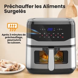 RFWR® Airfryer XXL met kijkvenster en 9 programma's - 8,5 liter hete luchtfriteuse voor 8 personen — thumbnail 2