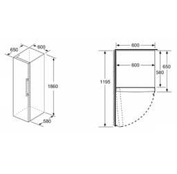 1-deurs geïntegreerde inschuifkoelkast 346l - bosch - KSV36VLDP — thumbnail 3