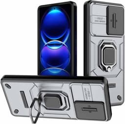 Allecto Plus - Smartphonehoesje met schokbestendige siliconen TPU en hard PC case - Grijs — thumbnail 1